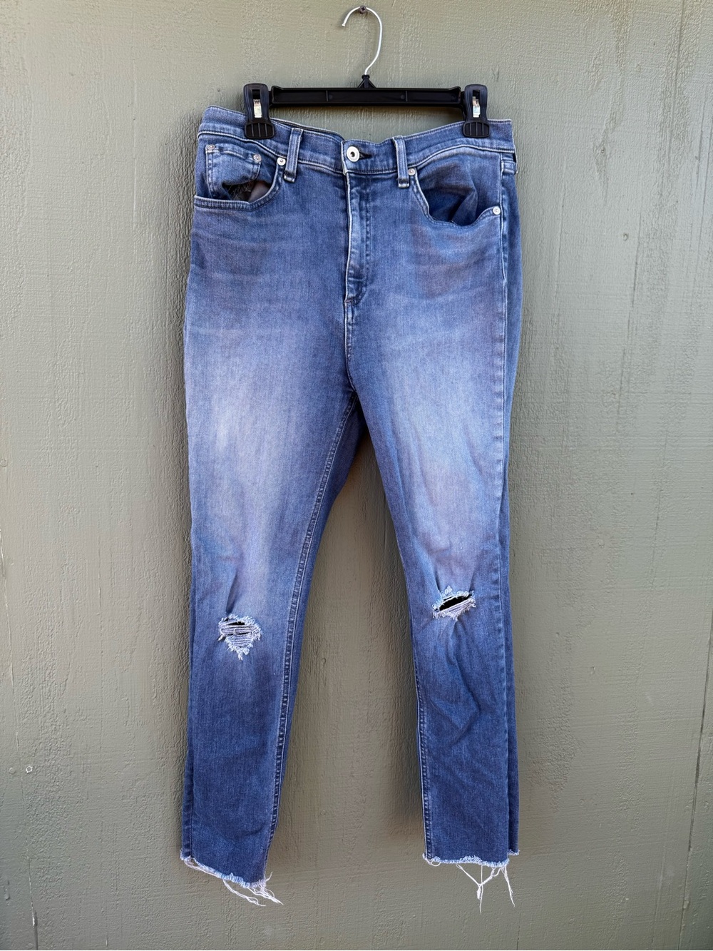rag & bone Light Blue Denim Jeans Waist Label Visible
